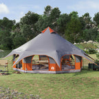 vidaXL Familienzelt Grau und Orange 10 Personen