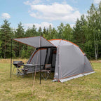 vidaXL Tunnelzelt Grau und Orange 361 x 235 x 147 cm