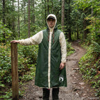 vidaXL 2-in-1 Regenponcho mit Kapuze Grün 262 x 126 x 130 cm