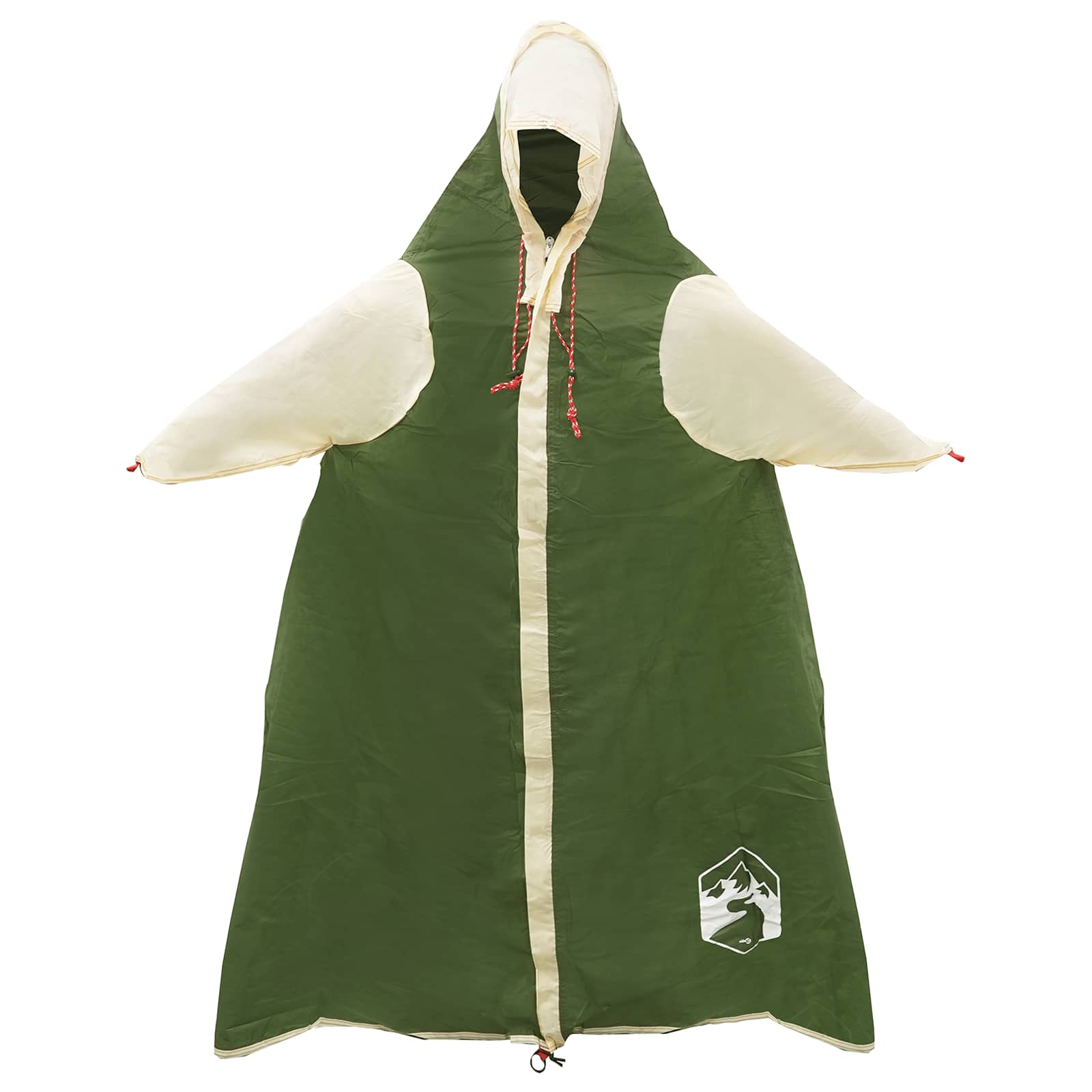 vidaXL 2-in-1 Regenponcho mit Kapuze Grün 262 x 126 x 130 cm