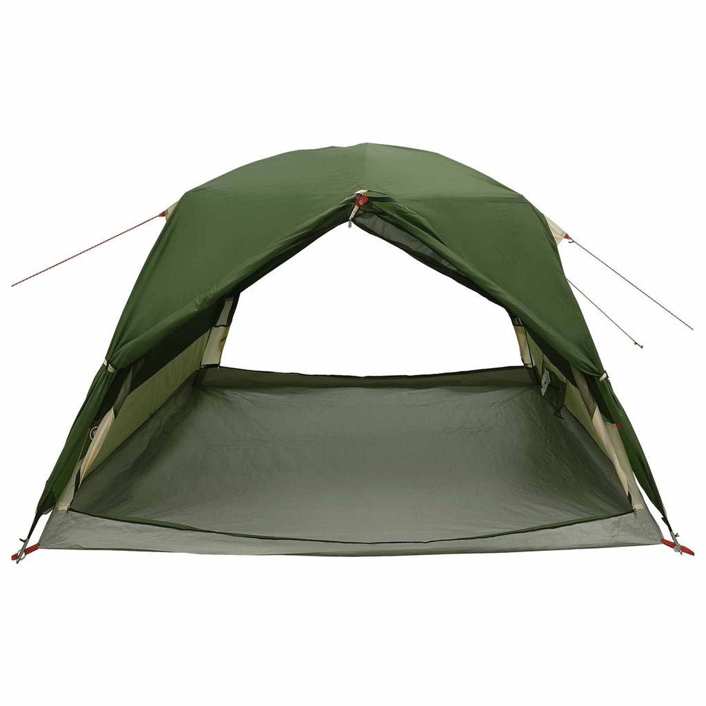 vidaXL Trekkingzelt Grün 2-Personen 185T Polyester mit PU-Beschichtung