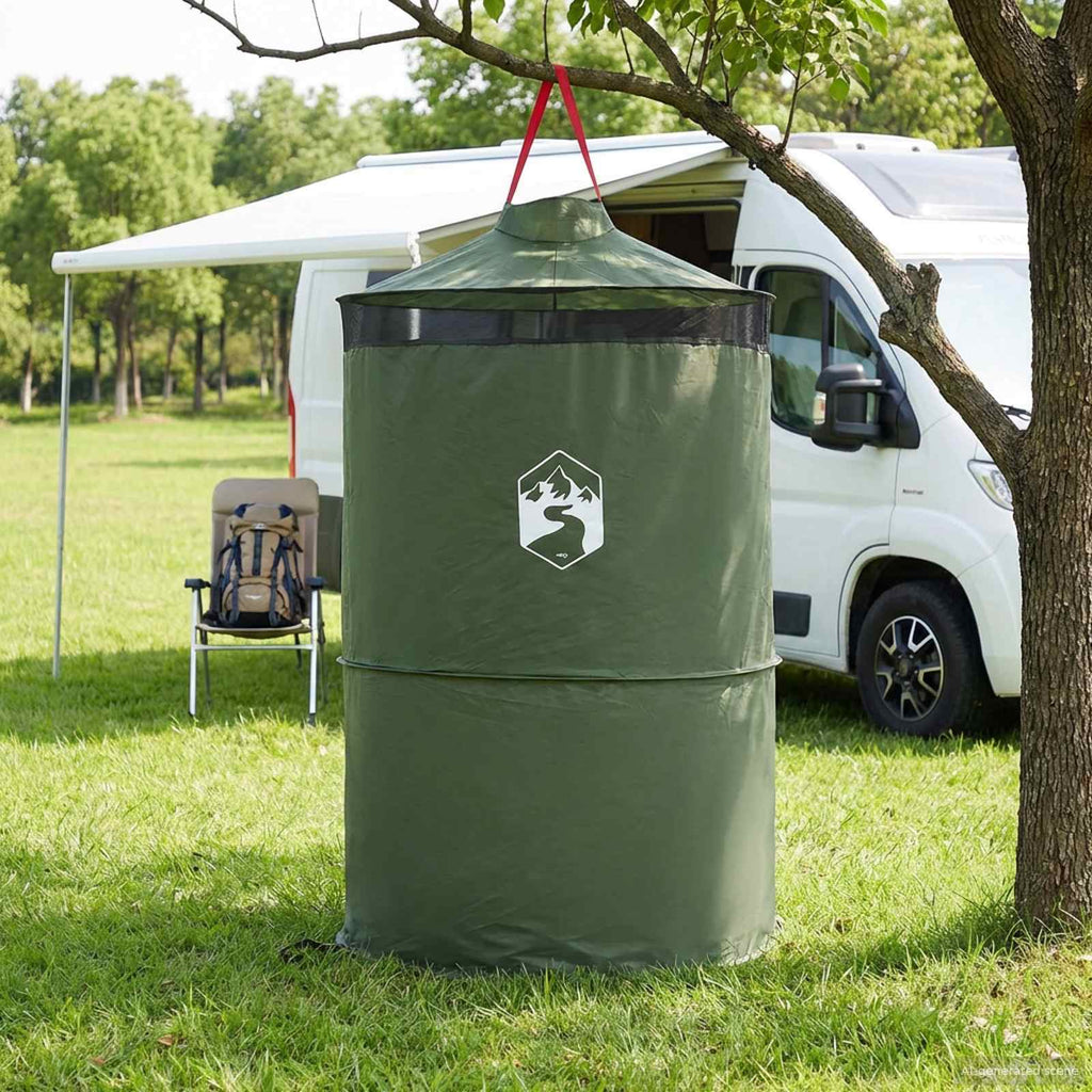 vidaXL Pop-up Toilette Zelt mit Aufhängeseil Grün 97 x 126 cm