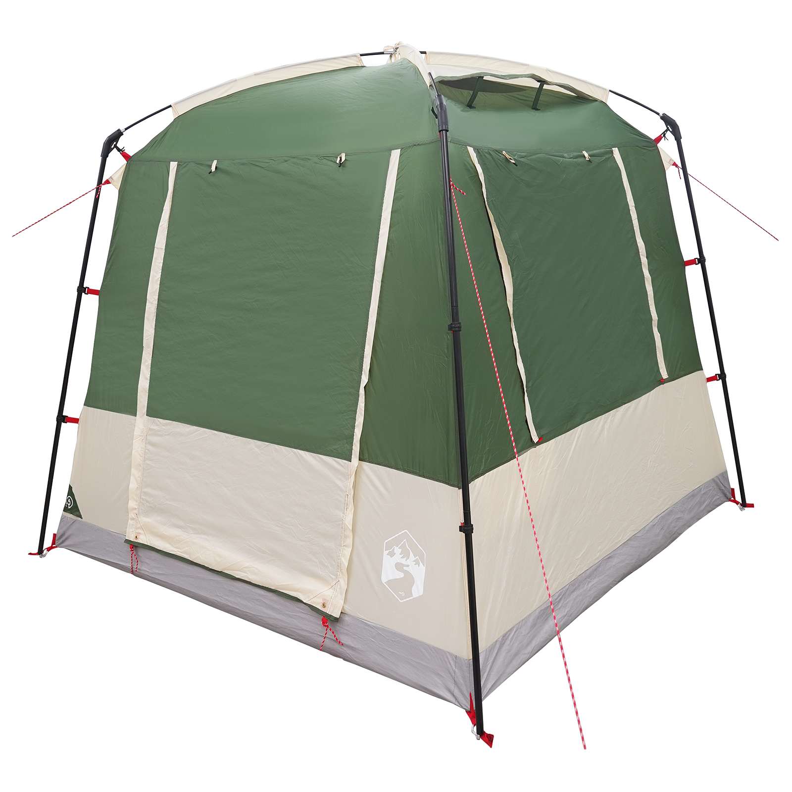 vidaXL Party-Zelt Grün 4-Personen 185T Polyester mit PU-Beschichtung