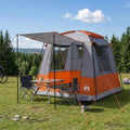 vidaXL Party-Zelt Grau und Orange 4-Personen