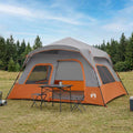 vidaXL Sofort Zelt Grau und Orange 340 x 280 x 190 cm