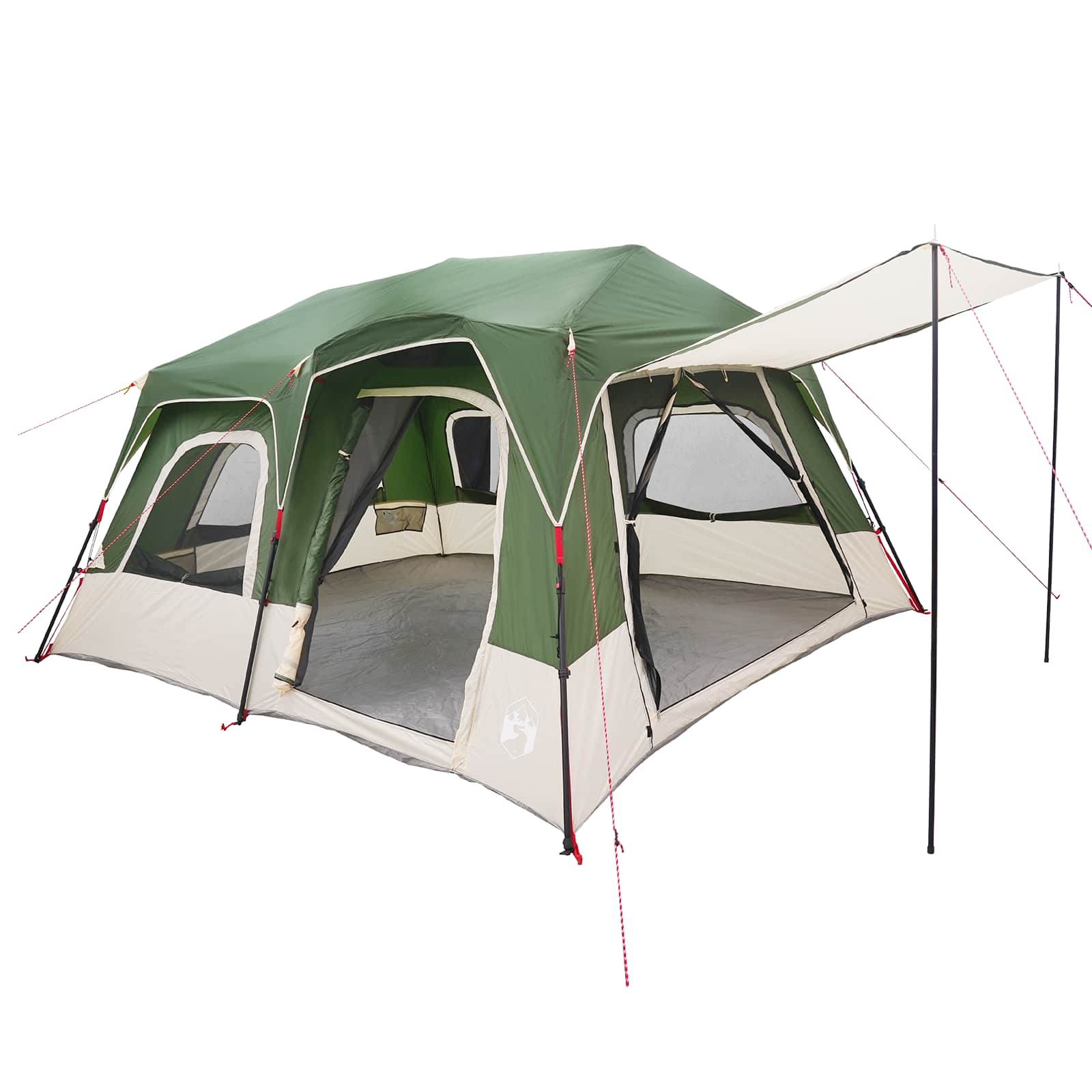 vidaXL Sofort Zelt Grün 8-Personen 185T Polyester mit PU-Beschichtung