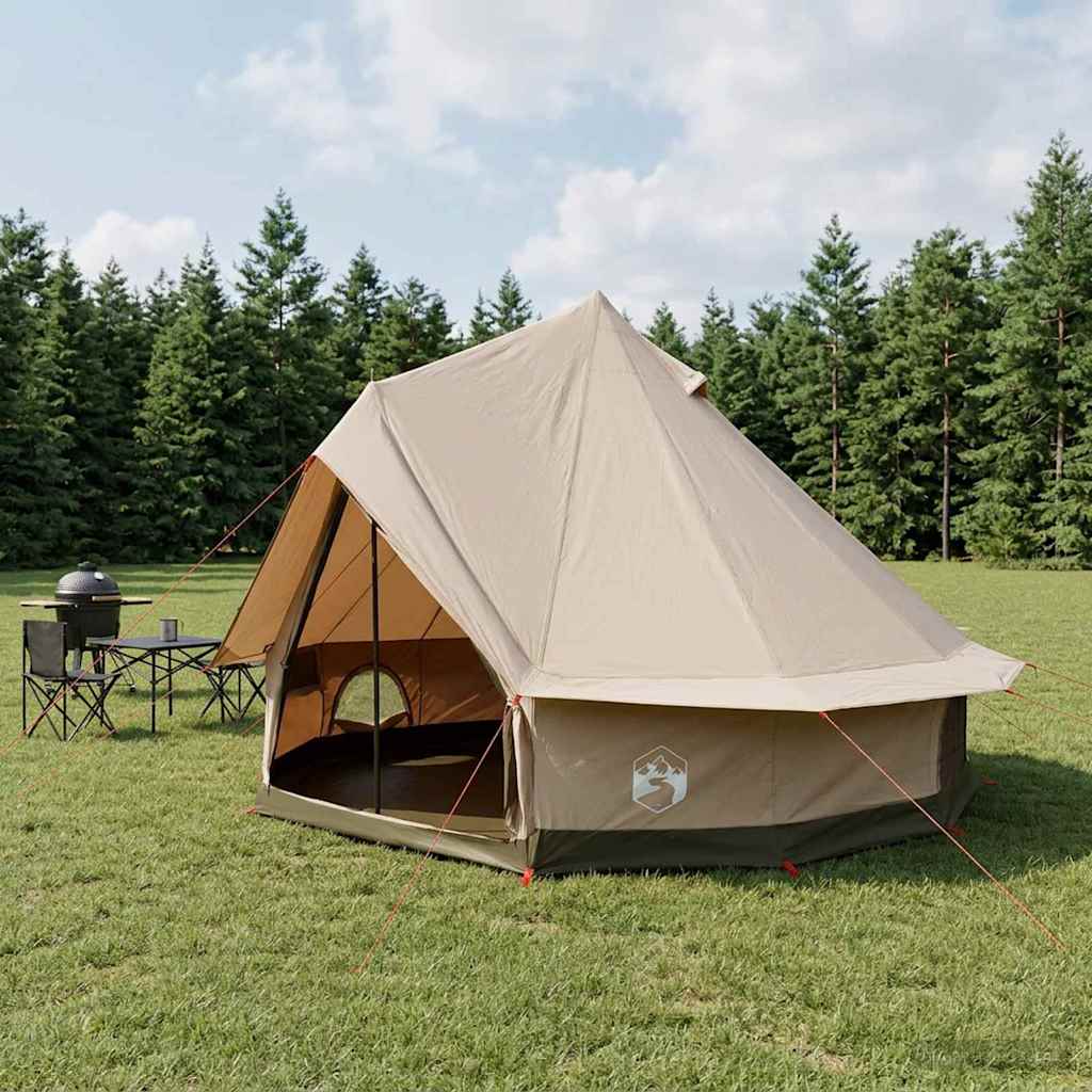 vidaXL Familienzelt Creme 6-Personen Polybaumwolle