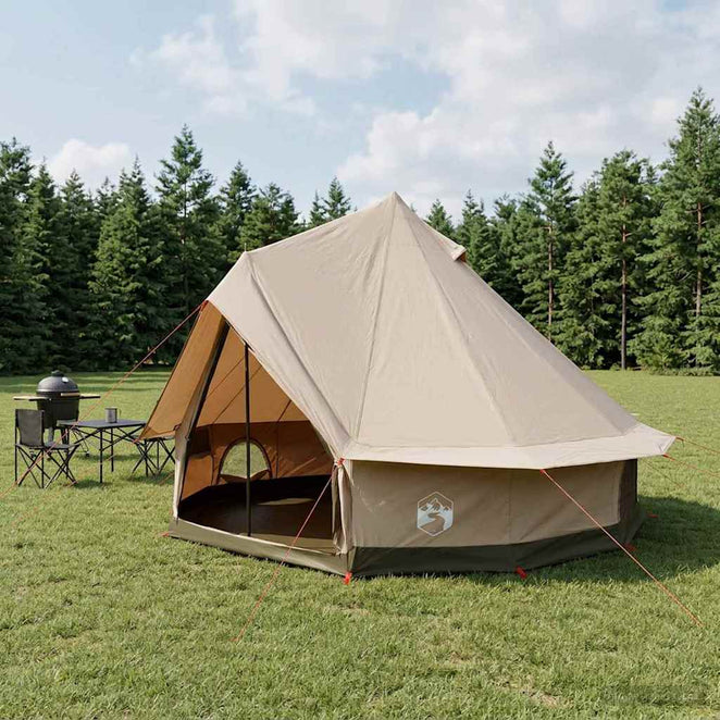 vidaXL Familienzelt Creme 6-Personen Polybaumwolle