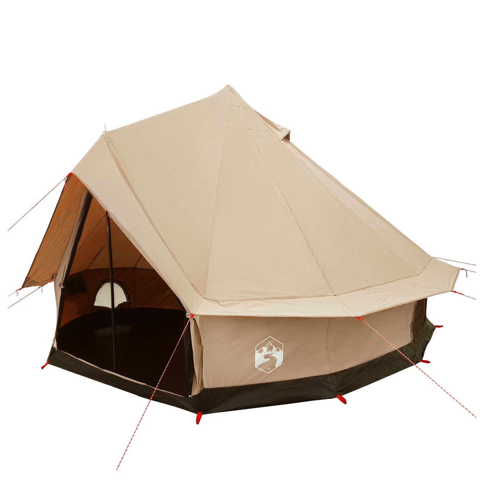 vidaXL Familienzelt Creme 6-Personen Polybaumwolle