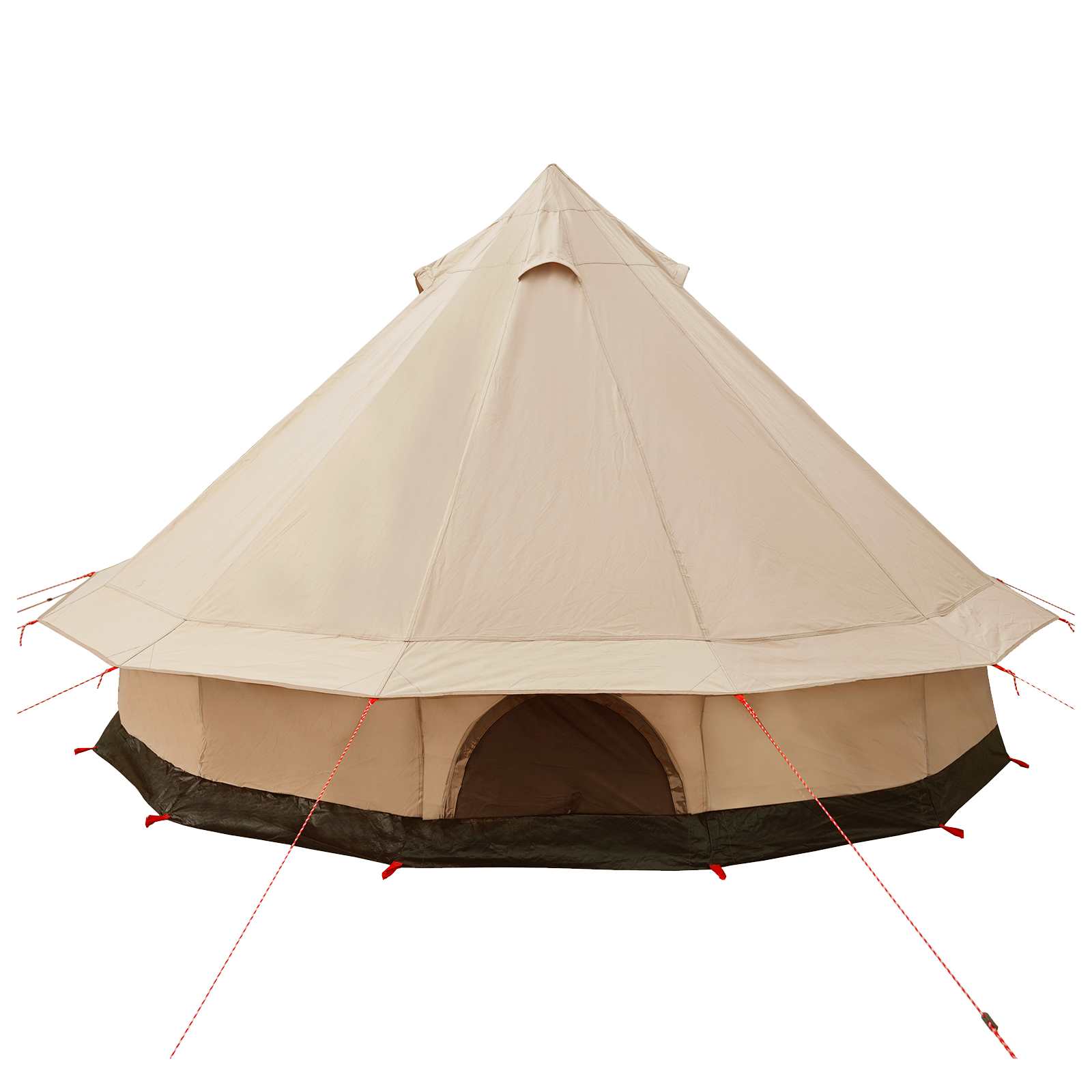 vidaXL Familienzelt Creme 6-Personen Polybaumwolle