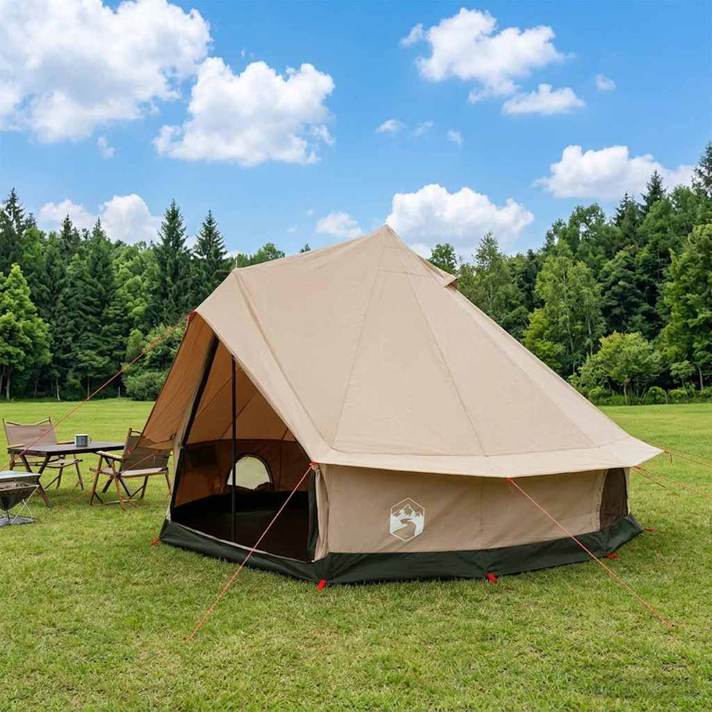 vidaXL Familienzelt Creme 6-Personen Polybaumwolle