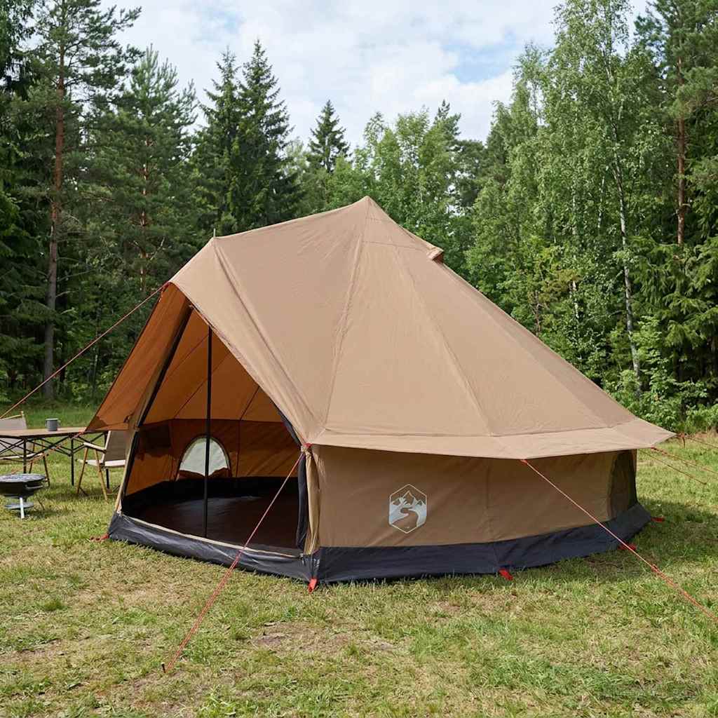 vidaXL Familienzelt Creme 6-Personen Polybaumwolle