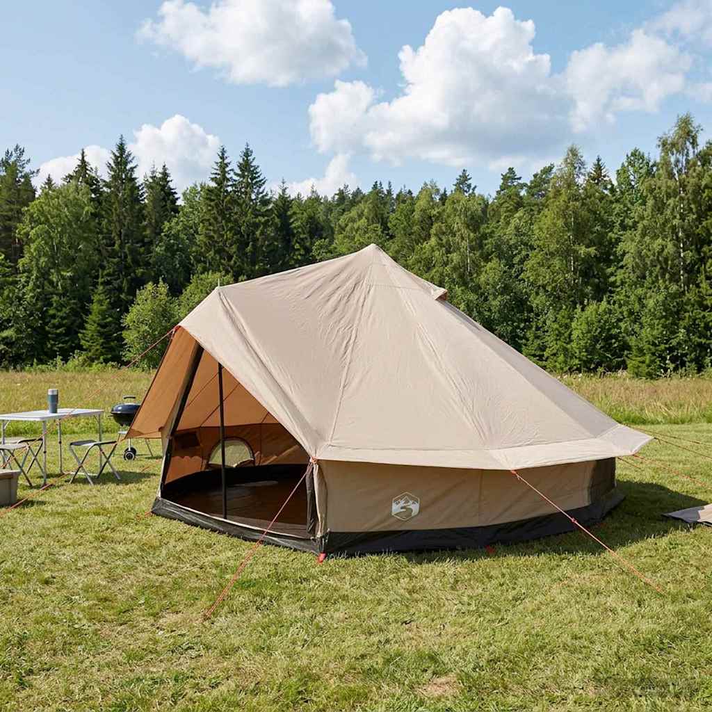 vidaXL Familienzelt Creme 6-Personen Polybaumwolle