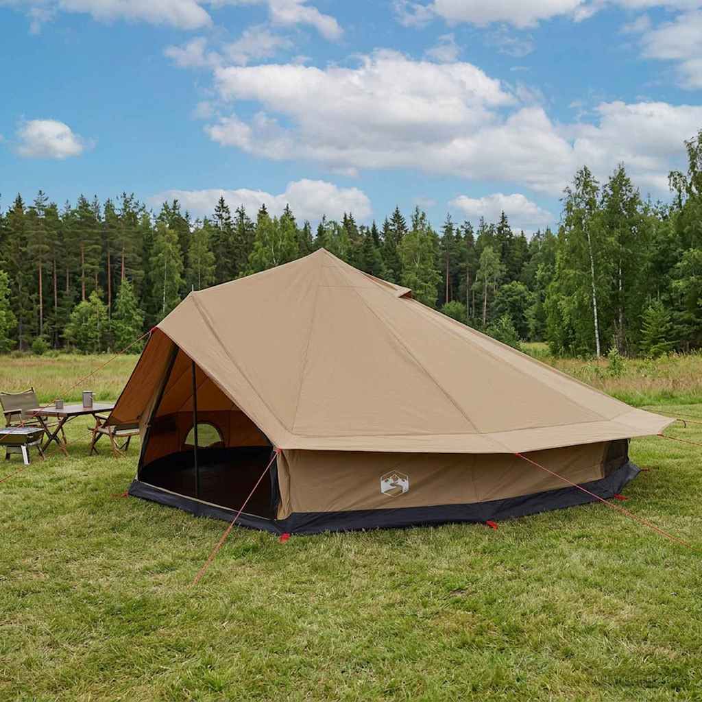 vidaXL Familienzelt Creme 6-Personen Polybaumwolle