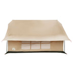 vidaXL Hütten-Zelt Creme 340 x 246 x 210 cm Polybaumwolle