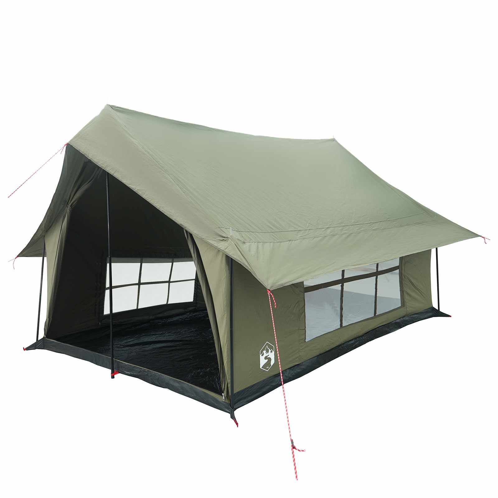 vidaXL Hütten-Zelt Olivegrün 340 x 246 x 210 cm Polybaumwolle