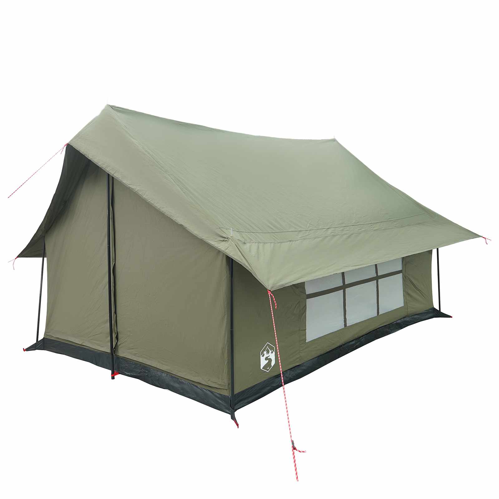 vidaXL Hütten-Zelt Olivegrün 340 x 246 x 210 cm Polybaumwolle