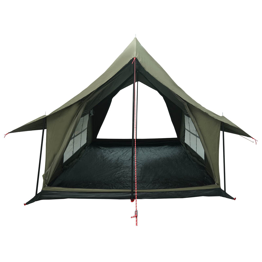 vidaXL Hütten-Zelt Olivegrün 340 x 246 x 210 cm Polybaumwolle