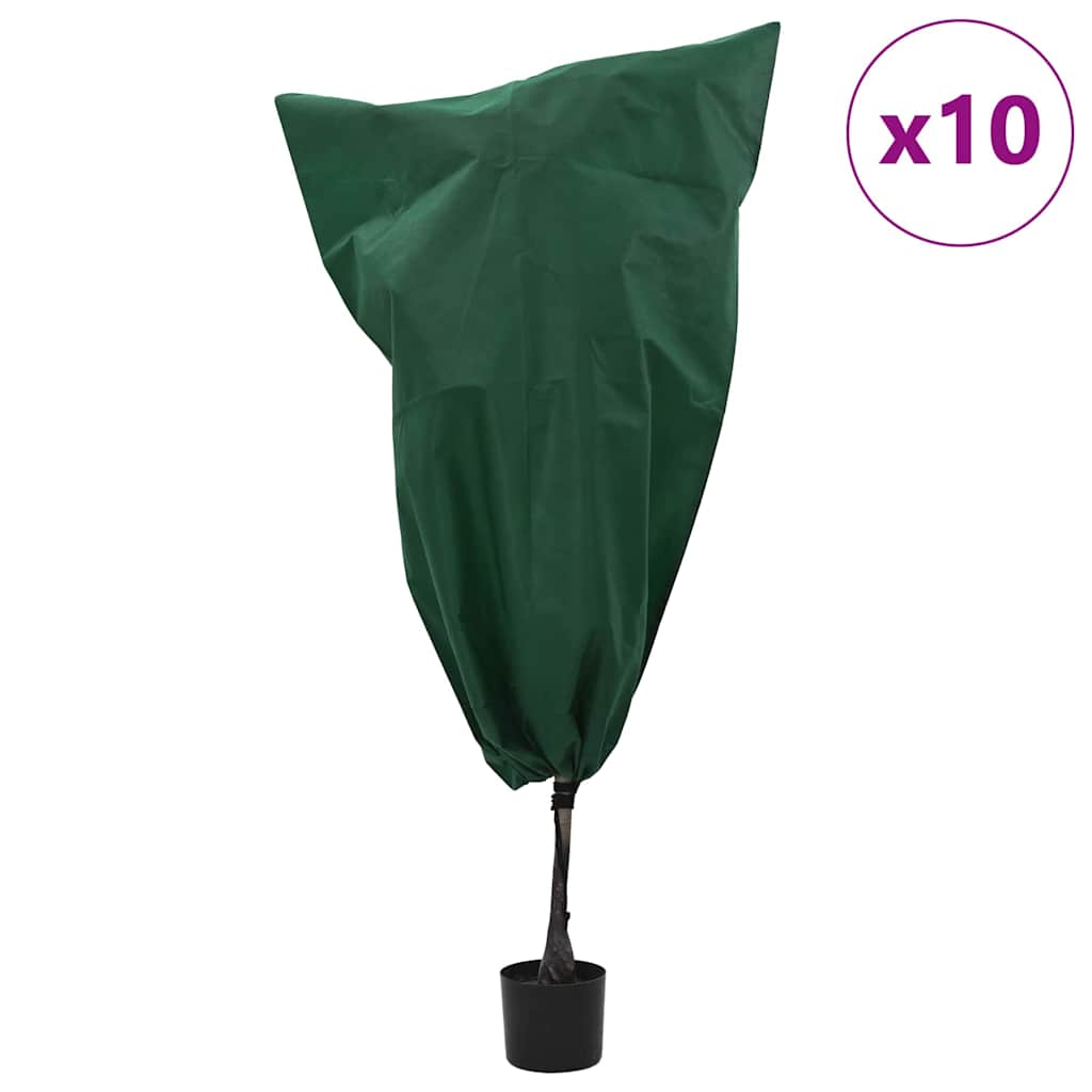vidaXL Winterschutz fur Pflanzen 10 pcs Grün 0,8 x 1,2 m Vliesstoff