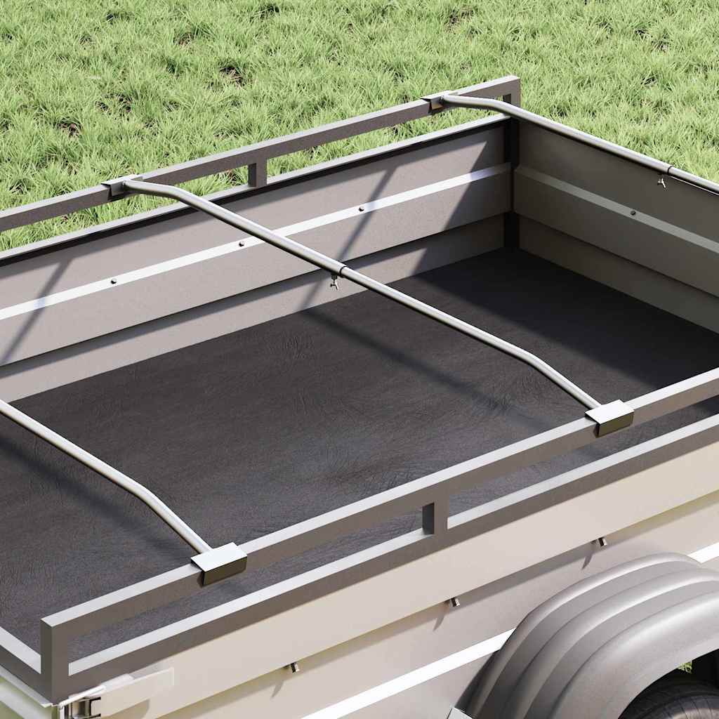 vidaXL Planehalterung für Anhänger 4 pcs Silber 100-145 cm Aluminium