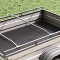 vidaXL Planehalterung für Anhänger 4 pcs Silber 100-145 cm Aluminium