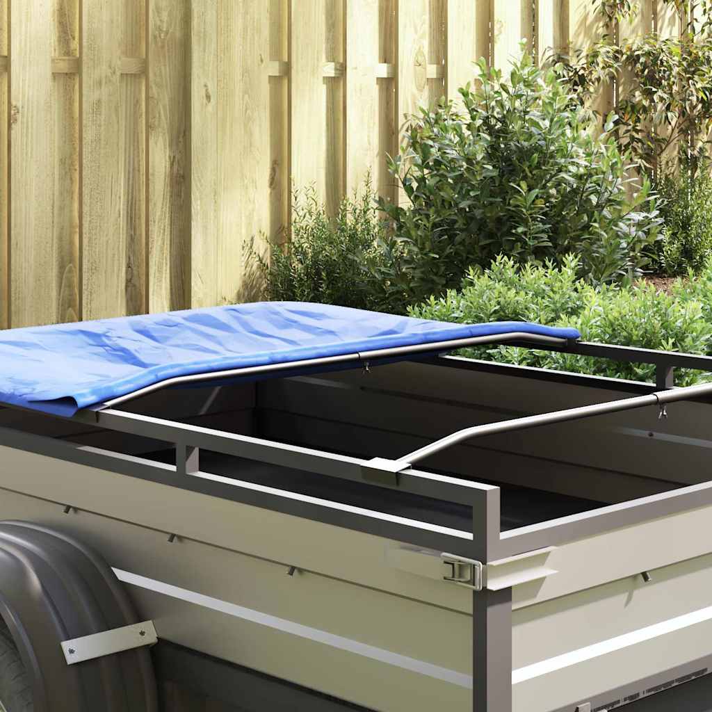 vidaXL Planehalterung für Anhänger 4 pcs Silber 100-145 cm Aluminium