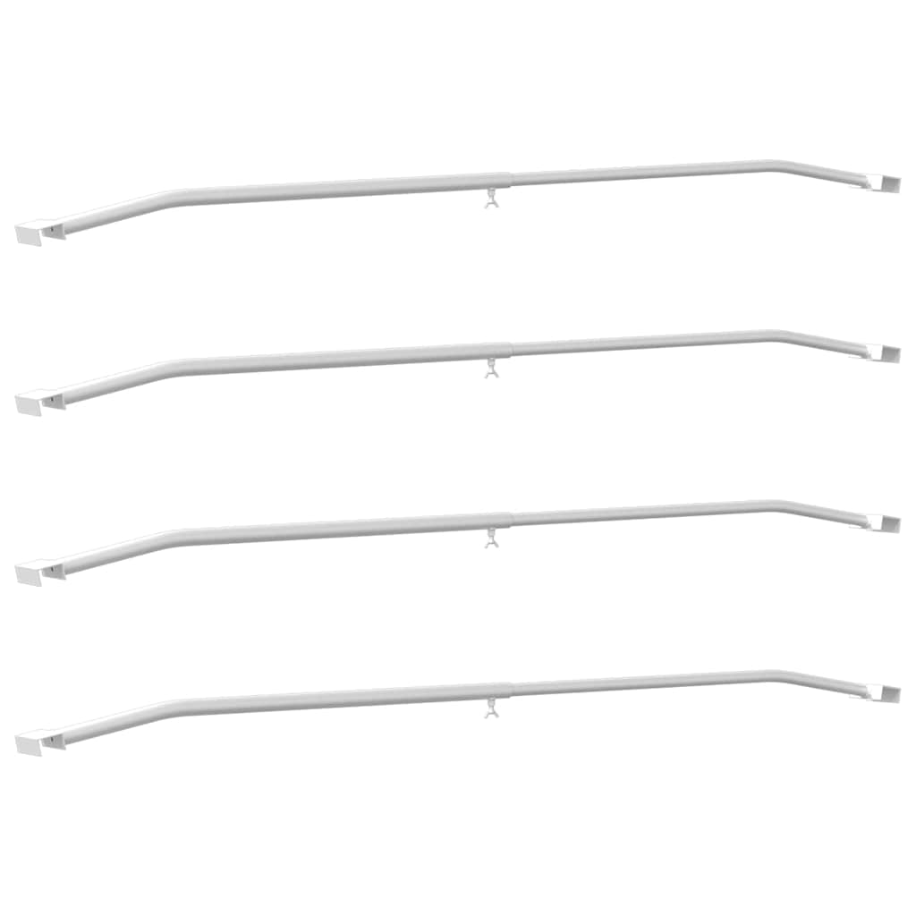 vidaXL Planehalterung für Anhänger 4 pcs Silber 100-145 cm Aluminium