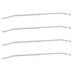 vidaXL Planehalterung für Anhänger 4 pcs Silber 100-145 cm Aluminium
