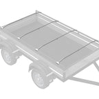 vidaXL Planehalterung für Anhänger 4 pcs Silber 100-145 cm Aluminium