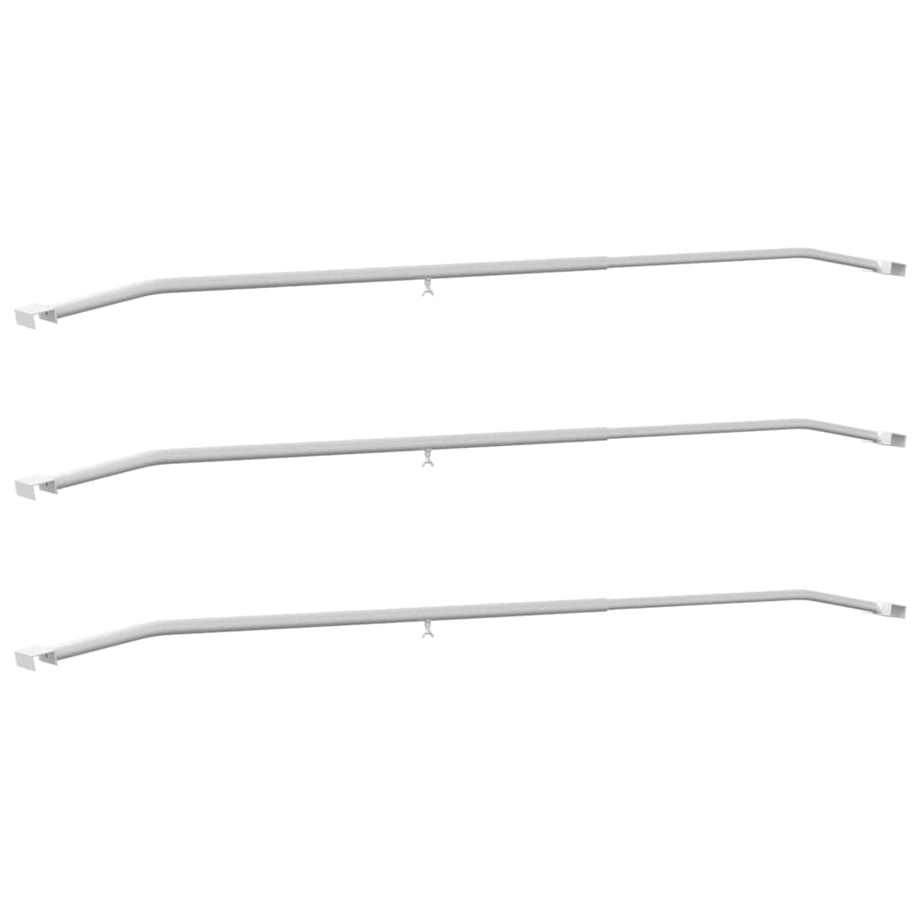 vidaXL Planehalterung für Anhänger 3 pcs Silber 130-210 cm Aluminium
