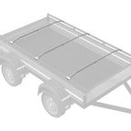 vidaXL Planehalterung für Anhänger 3 pcs Silber 130-210 cm Aluminium
