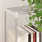 vidaXL Rohregal mit Speicher Weiß 42,5 x 27 x 91,5 cm Aluminium