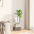 vidaXL Rohregal mit Speicher Weiß 42,5 x 27 x 91,5 cm Aluminium