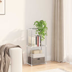 vidaXL Rohregal mit Speicher Weiß 42,5 x 27 x 91,5 cm Aluminium