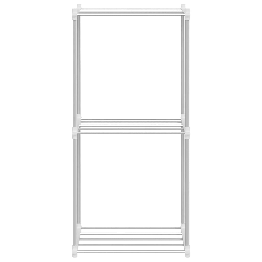 vidaXL Rohregal mit Speicher Weiß 42,5 x 27 x 91,5 cm Aluminium