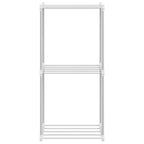 vidaXL Rohregal mit Speicher Weiß 42,5 x 27 x 91,5 cm Aluminium