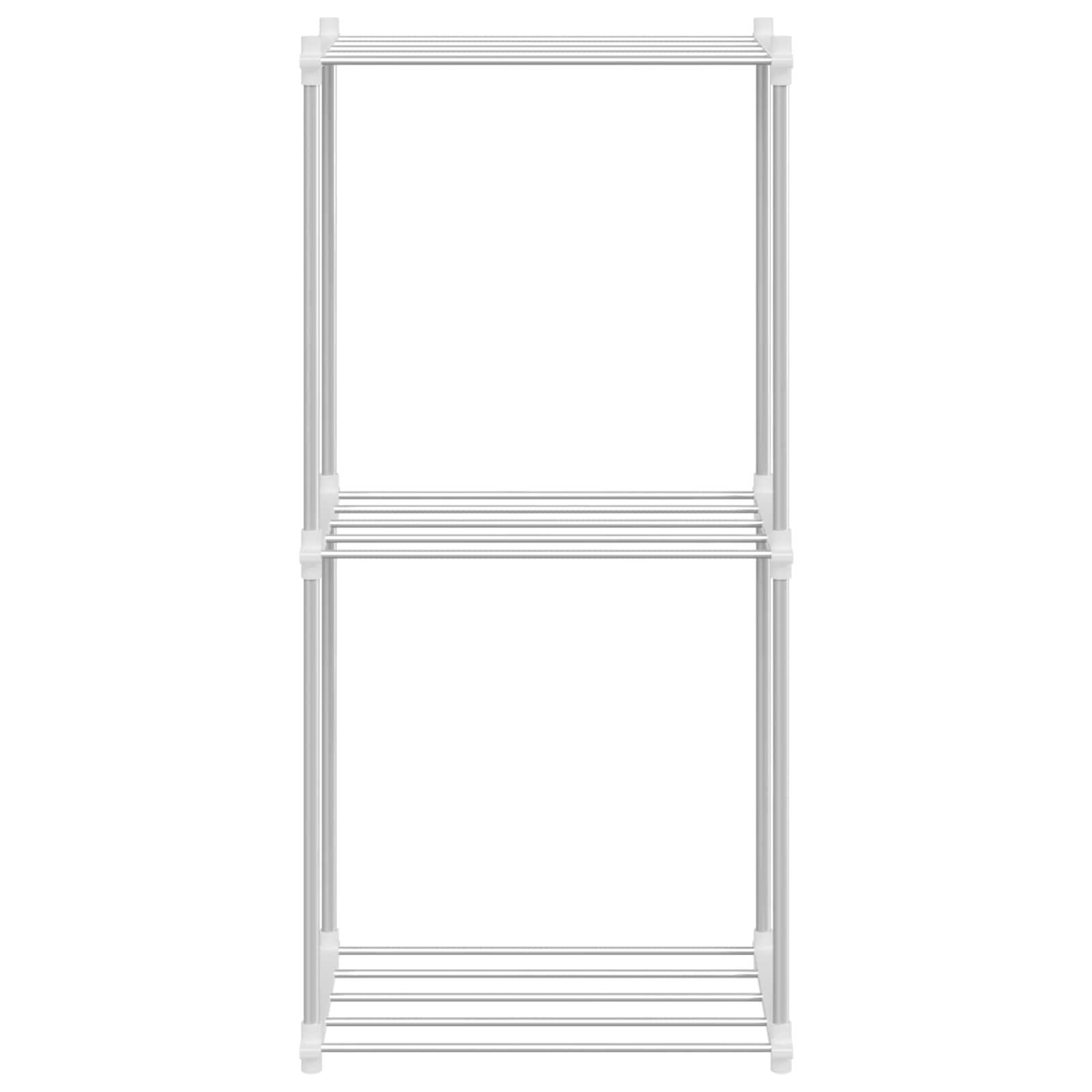 vidaXL Rohregal mit Speicher Weiß 42,5 x 27 x 91,5 cm Aluminium