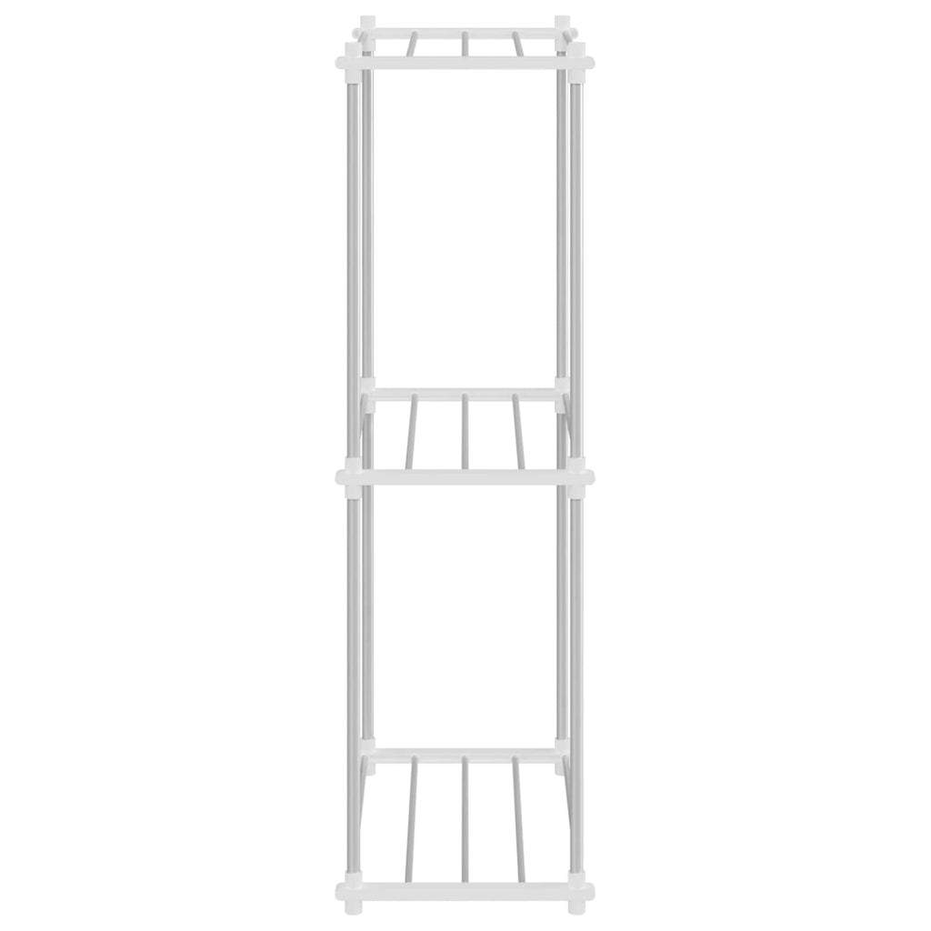 vidaXL Rohregal mit Speicher Weiß 42,5 x 27 x 91,5 cm Aluminium