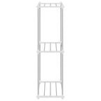 vidaXL Rohregal mit Speicher Weiß 42,5 x 27 x 91,5 cm Aluminium