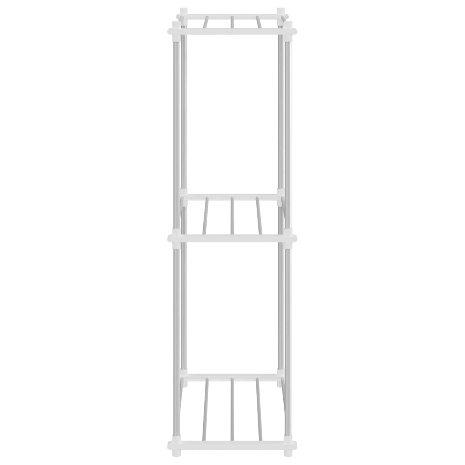vidaXL Rohregal mit Speicher Weiß 42,5 x 27 x 91,5 cm Aluminium