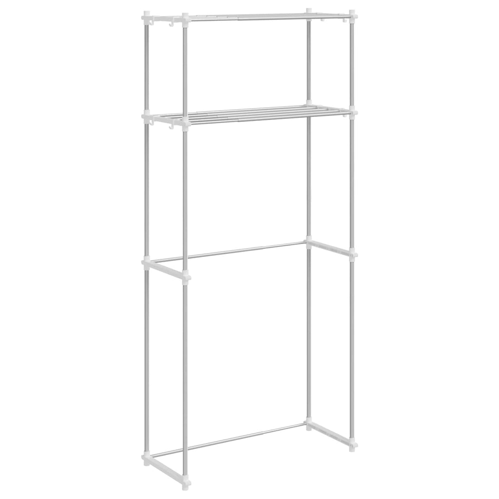 vidaXL Waschmaschinenregal Weiß 70 x 27 x 136 cm Aluminium