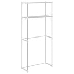 vidaXL Waschmaschinenregal Weiß 70 x 27 x 136 cm Aluminium