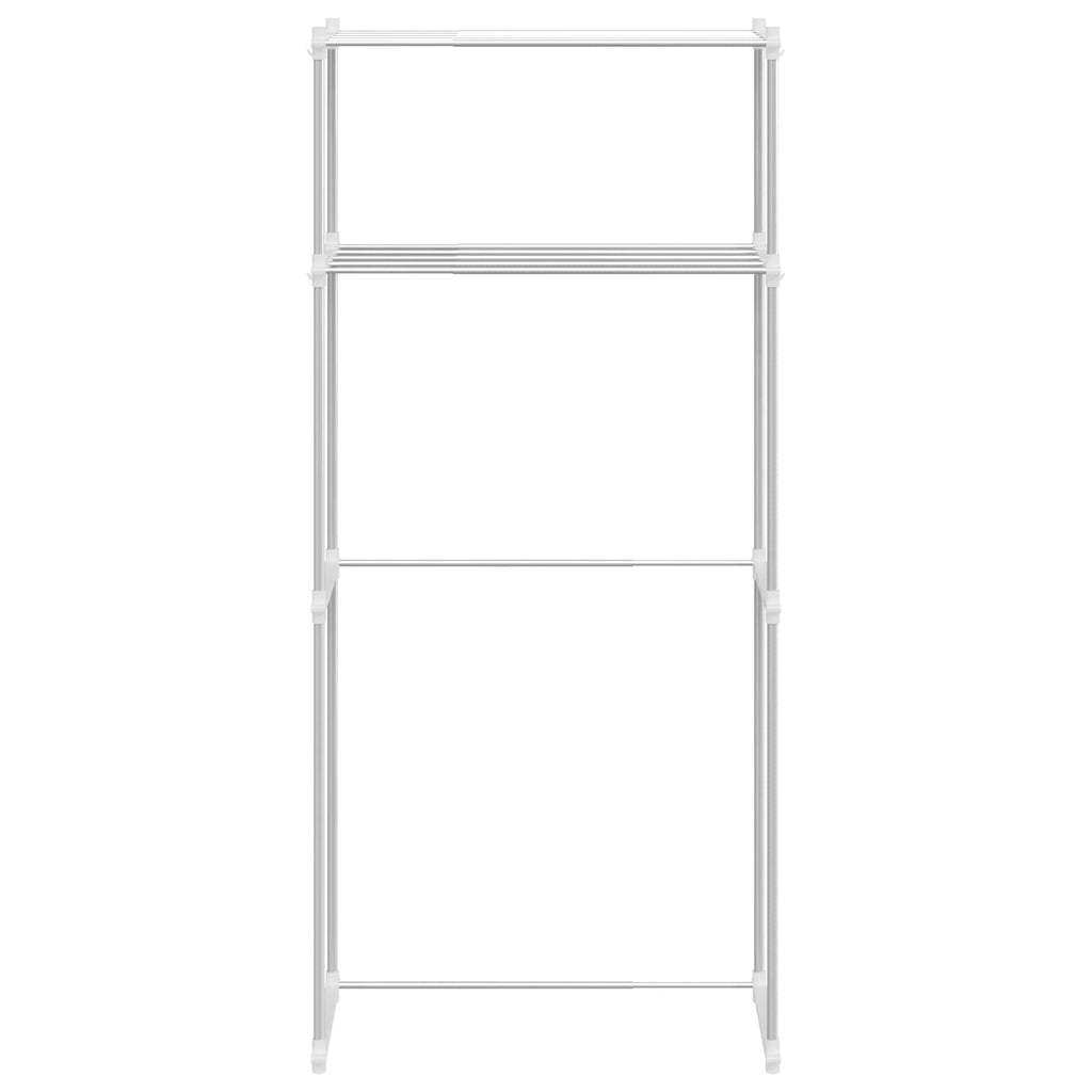 vidaXL Waschmaschinenregal Weiß 70 x 27 x 136 cm Aluminium