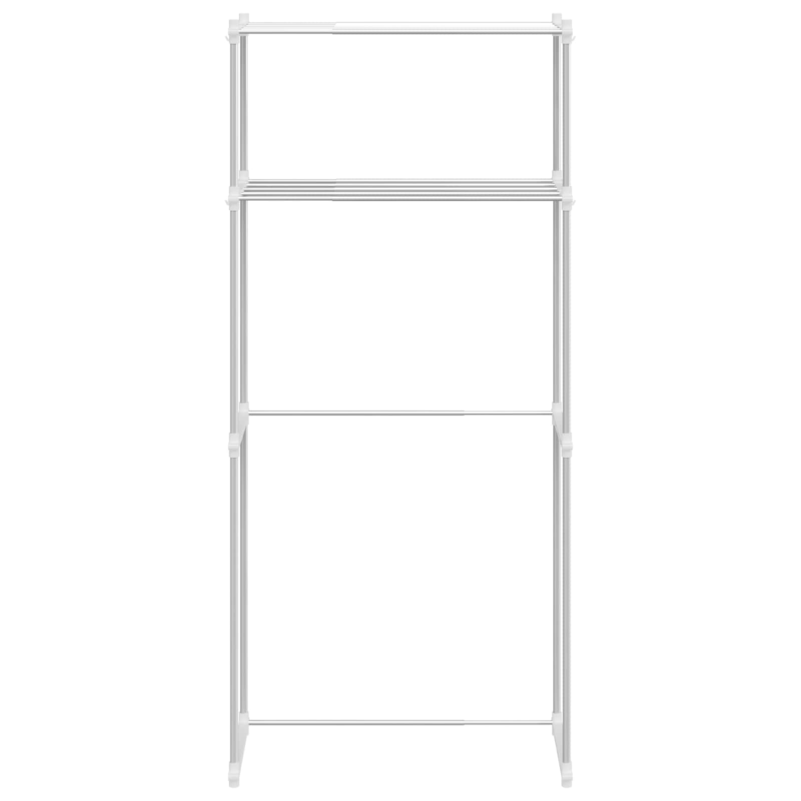 vidaXL Waschmaschinenregal Weiß 70 x 27 x 136 cm Aluminium