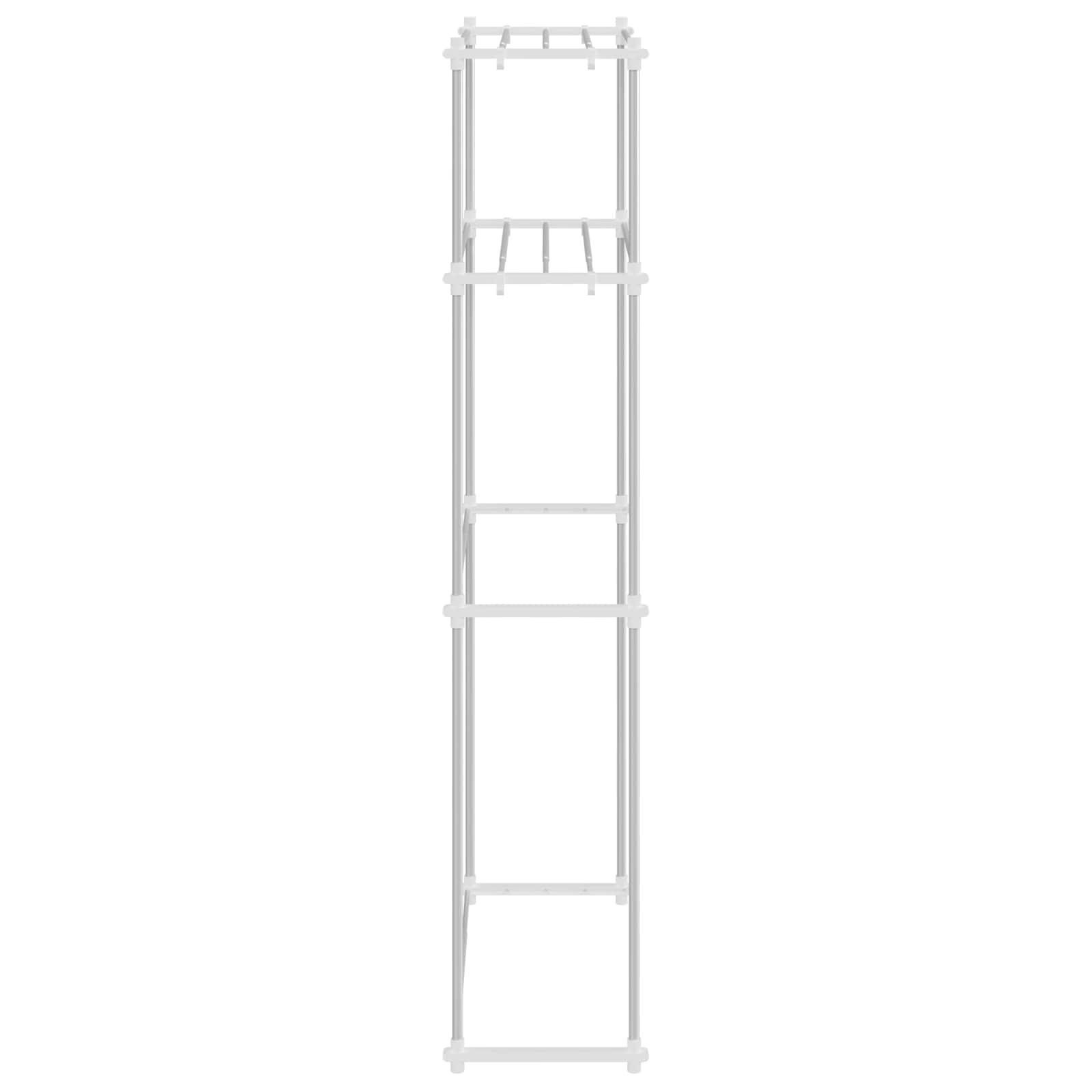 vidaXL Waschmaschinenregal Weiß 70 x 27 x 136 cm Aluminium