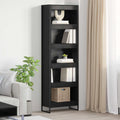 vidaXL Bücherregal 2 pcs Schwarz Eichen-Optik 60 x 30 x 189,5 cm