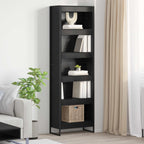 vidaXL Bücherregal 2 pcs Schwarz Eichen-Optik 60 x 30 x 189,5 cm