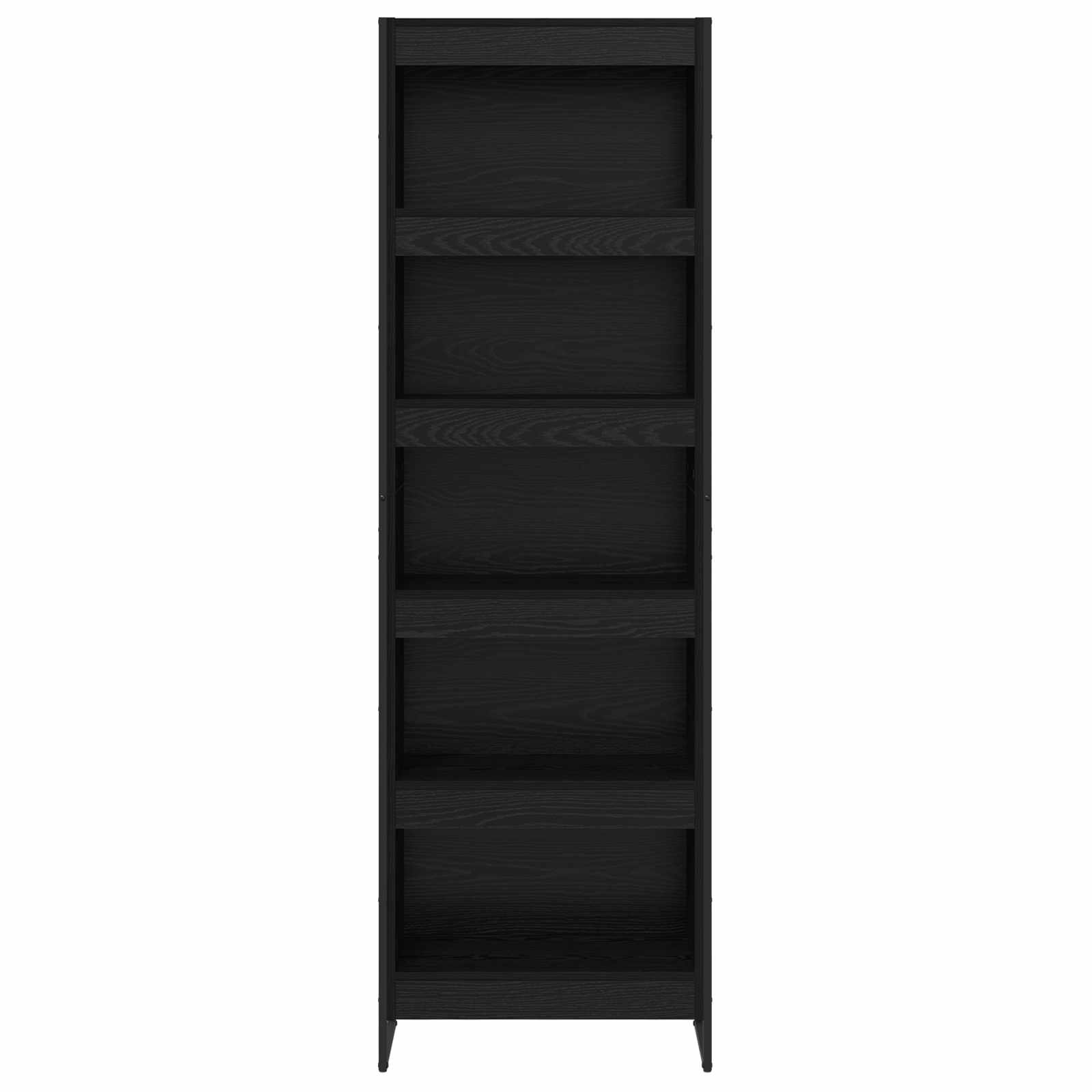 vidaXL Bücherregal 2 pcs Schwarz Eichen-Optik 60 x 30 x 189,5 cm