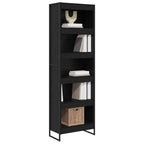 vidaXL Bücherregal 2 pcs Schwarz Eichen-Optik 60 x 30 x 189,5 cm