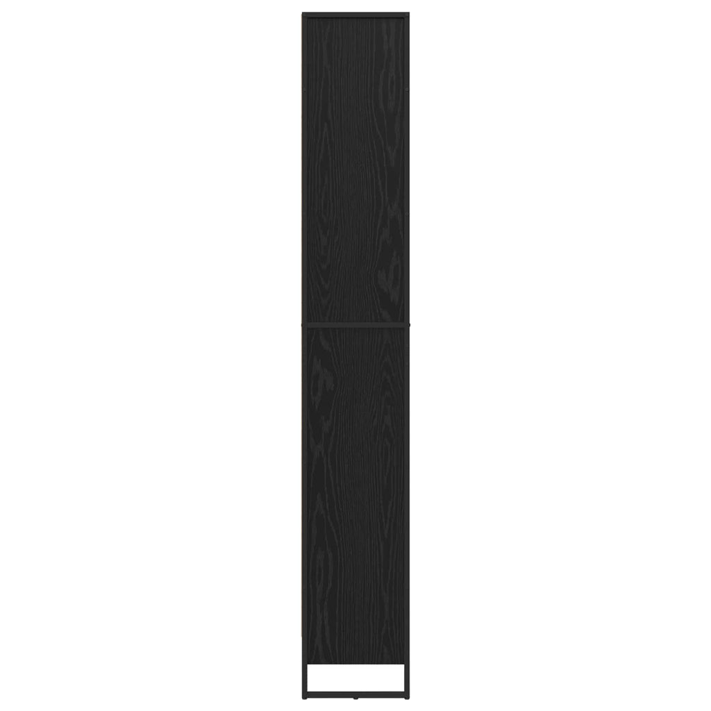 vidaXL Bücherregal 2 pcs Schwarz Eichen-Optik 60 x 30 x 189,5 cm